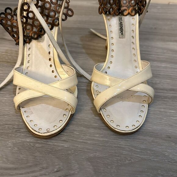 MANOLO BLAHNIK HEELS SIZE 39.5 - Picture 3 of 11